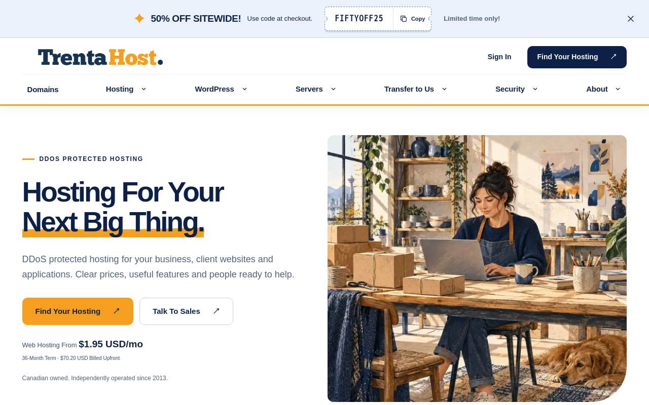 TrentaHost 官网截图